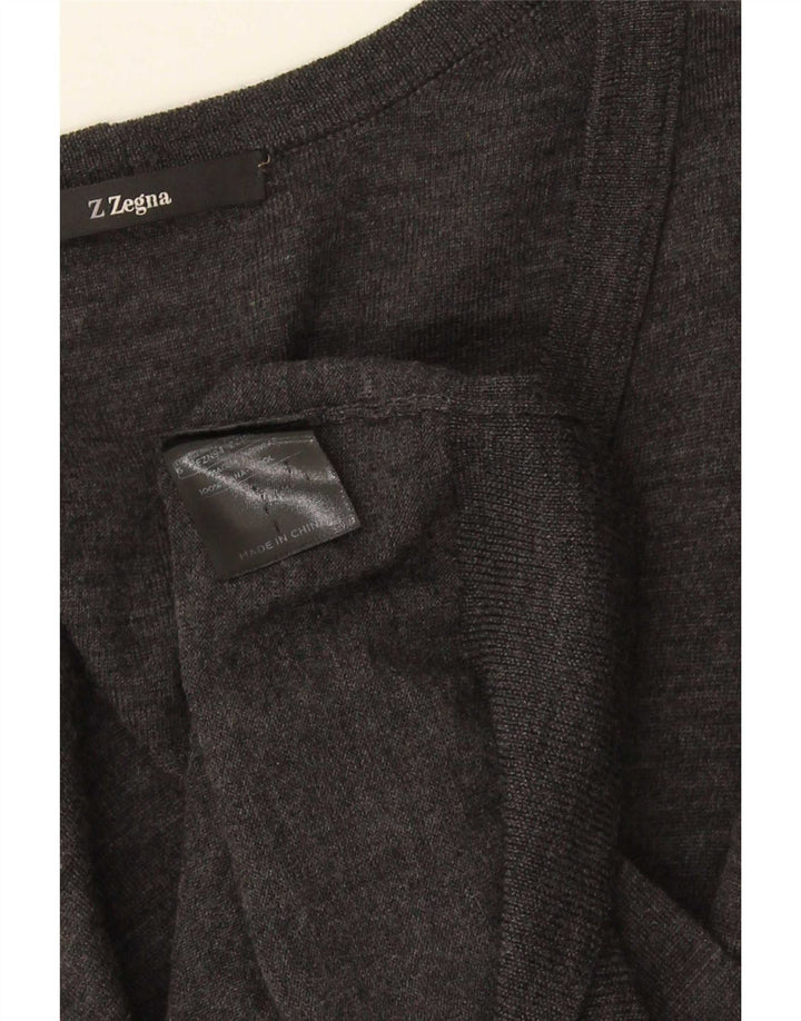 Z ZEGNA dame cardigan sweater US 6 Medium Grey Uld