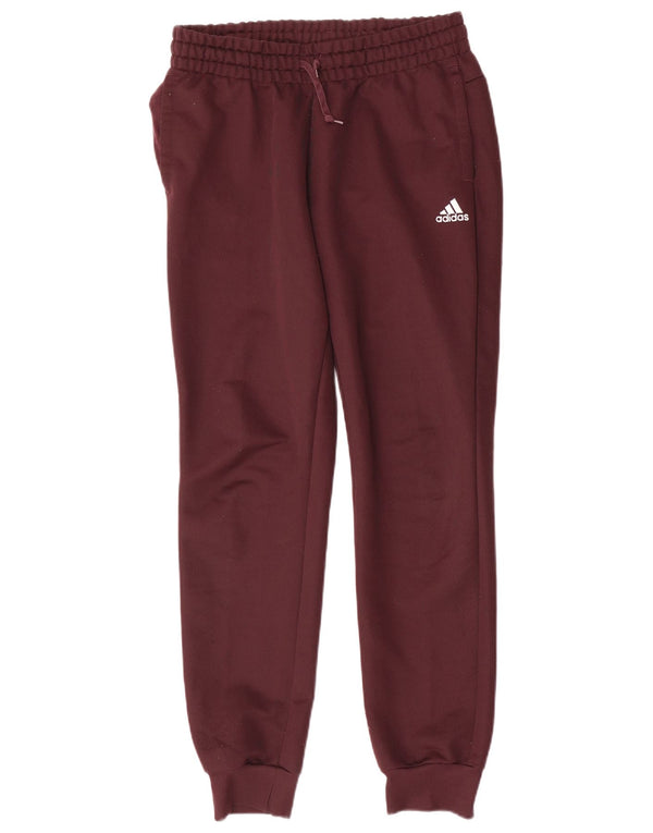 Adidas Damen Trainingshose Jogger UK 8/10 Small Burgunderrot Polyester