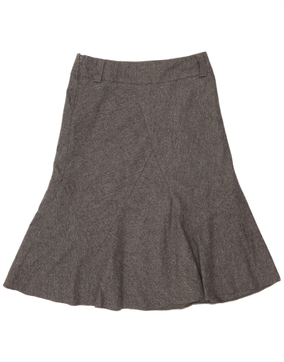 Marks & Spencer Womens A-Line Skirt UK 12 Medium W32 Grey Flecked New Wool