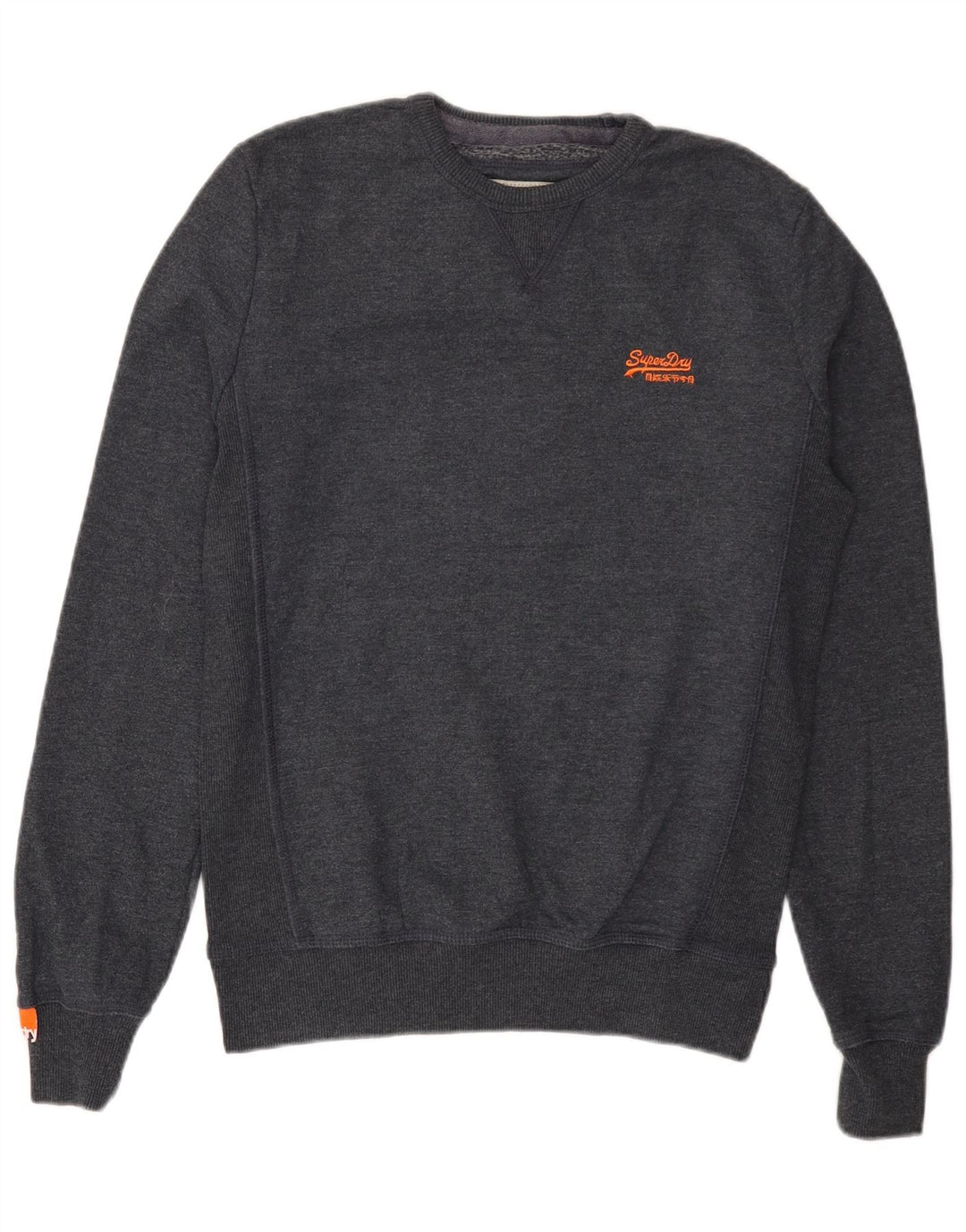 SUPERDRY Mens Sweatshirt Jumper Medium Navy Blue Cotton