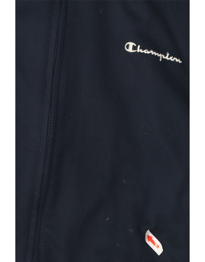 Champion Mens Tracksuit Top Jacket Medium Navy Blue Polyester