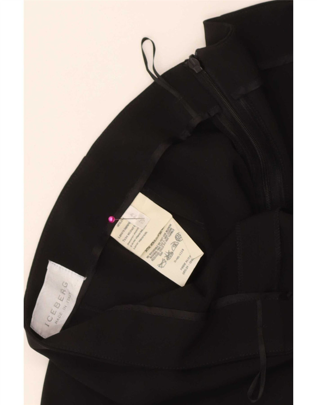 Iceberg Jupe à volants pour femme IT 44 Medium W32 Soie noire