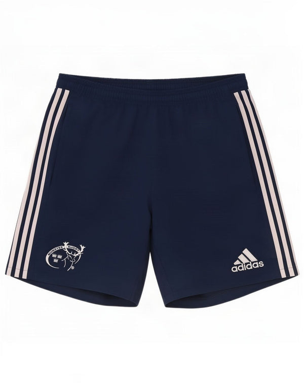 Adidas Mens Munster Rugby Sport Shorts Grande Azul Marino Poliéster