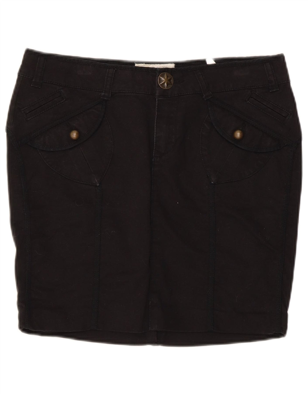 Guess Damen Minirock W28 Mittelschwarze Baumwolle