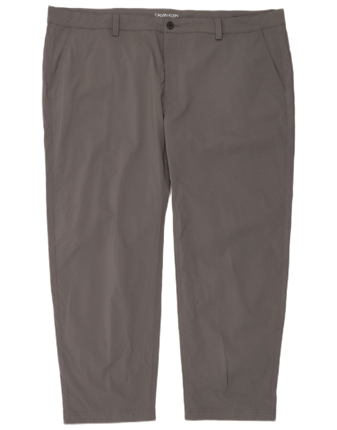 Calvin Klein Mens Golf Straight Chino Trousers W46 L29 Grey Polyester