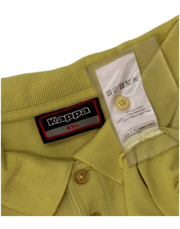 KAPPA Mens Polo Shirt 6XL Yellow Cotton