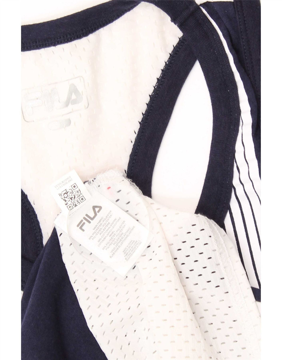 Ανδρικό γραφικό γιλέκο Fila Top Small White Colourblock Πολυεστέρας