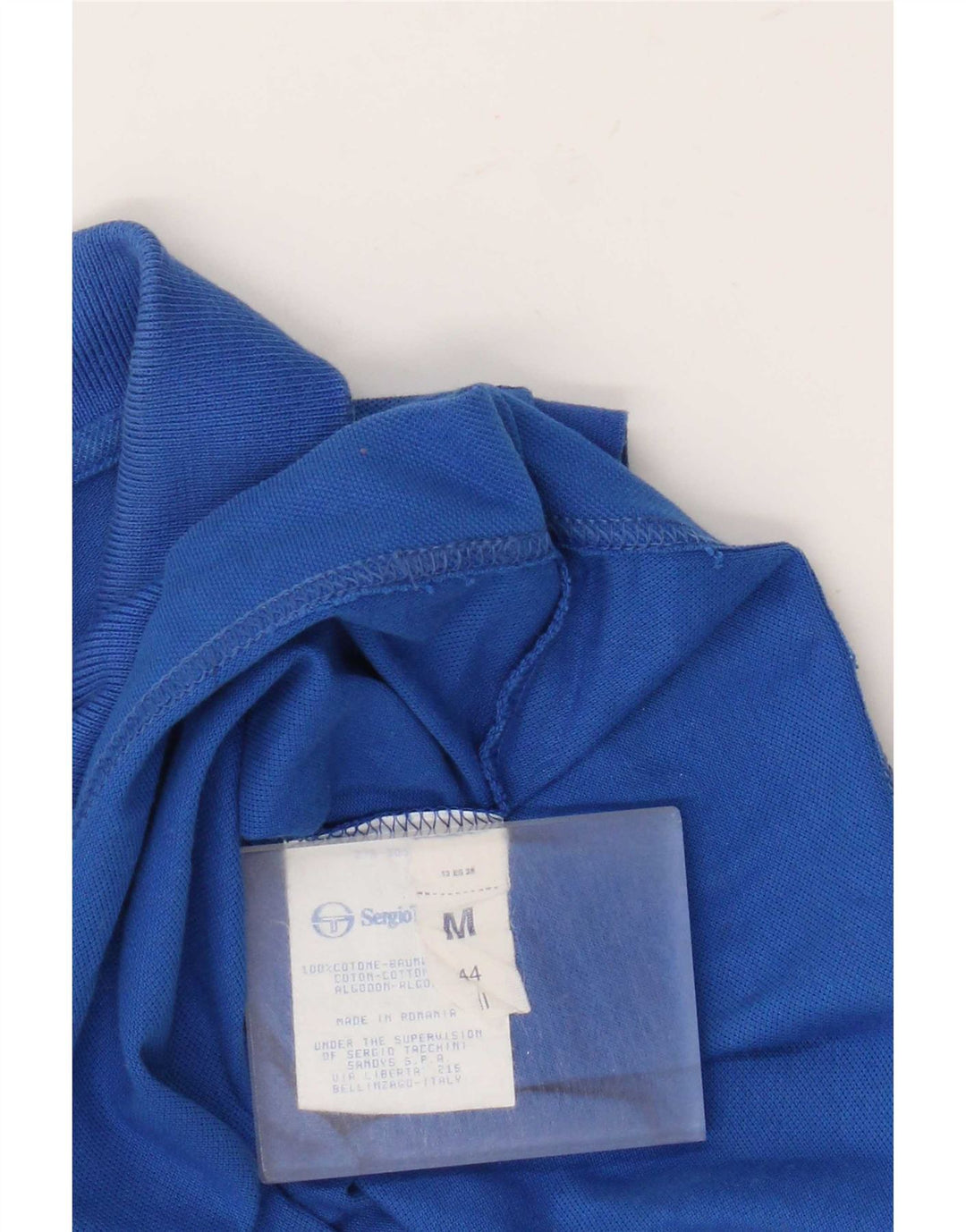 Sergio Tacchini Womens Sleeveless Polo Shirt IT 44 Medium Blue Cotton
