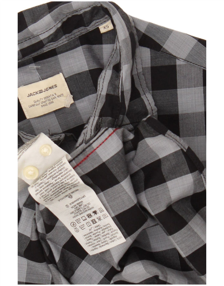 Camisa Jack & Jones Hombre XS Algodón Vichy Gris
