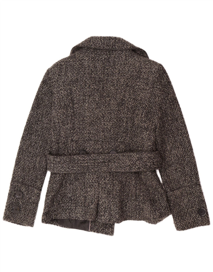 Zara Womens 3 Button Blazer Jacket UK 10 Small Grey