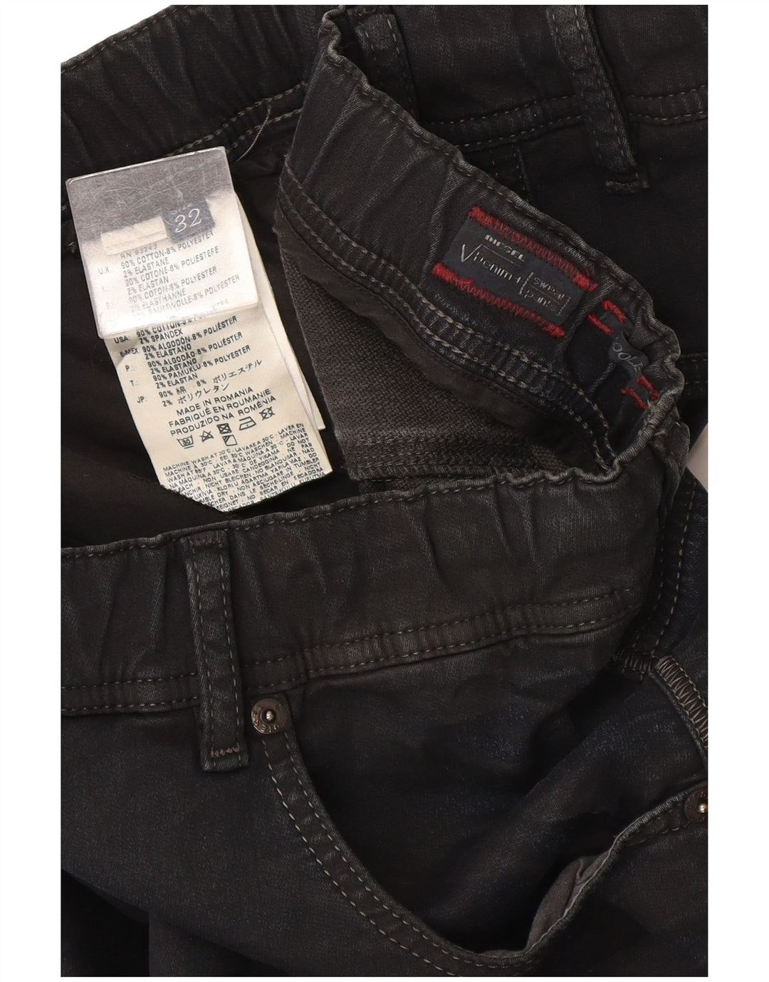 Diesel Womens Jegging Jeans W32 L31 Navy Blue Cotton