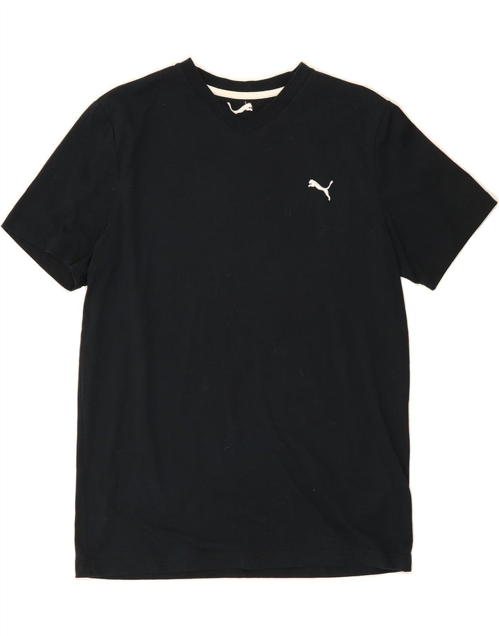 PUMA Mens T-Shirt Top Medium Black Cotton Vintage Puma and Second-Hand Puma from Messina Hembry 