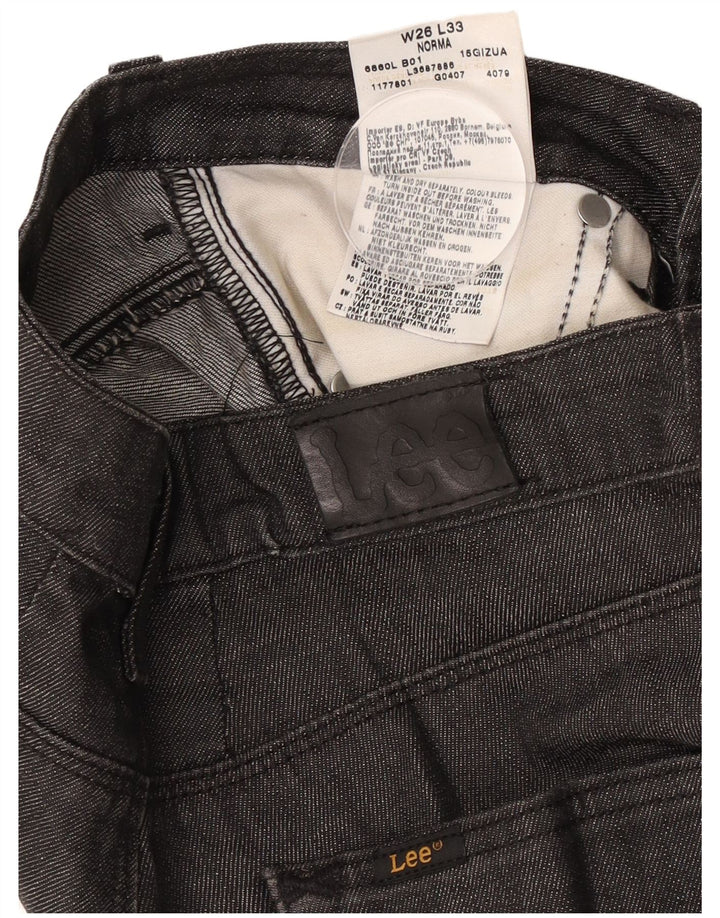 Lee Damen Norma Slim Jeans W26 L27 Schwarze Baumwolle