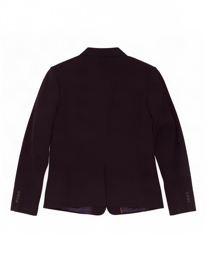 Jaqueta blazer feminina de 3 botões Marks & Spencer Reino Unido 18 XL roxo poliéster