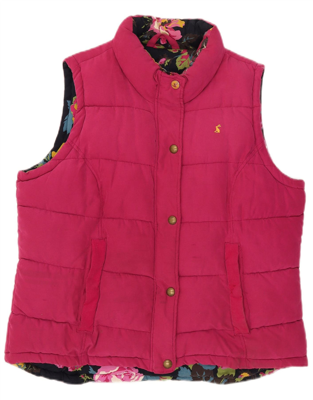 Joules Womens Padded Gilet UK 14 Large Pink