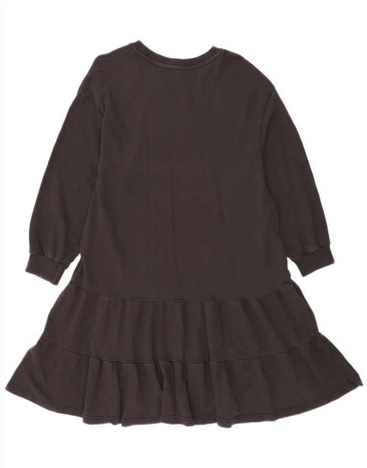 French Connection Womens Oversized Tiered Dress UK 10 Small Black Cotton