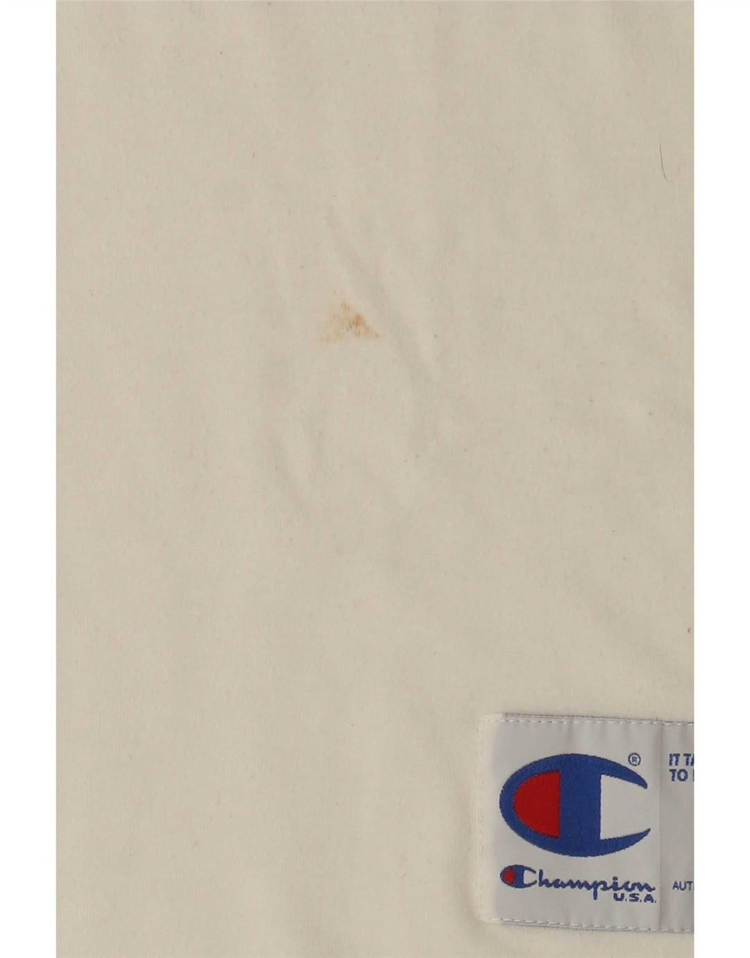 Champion Mens Graphic Graphic T-Shirt Top Medium White Cotton