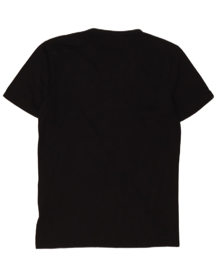 Kappa Herren T-Shirt Top Medium Schwarz Baumwolle