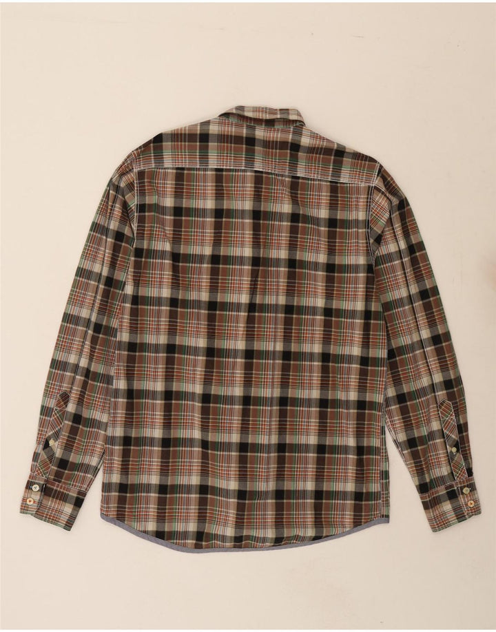 BEN SHERMAN Mens Shirt Large Brown Check Vintage Ben Sherman and Second-Hand Ben Sherman from Messina Hembry 