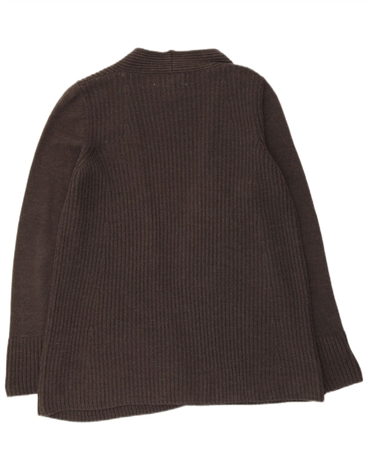 Fat Face Womens Open Cardigan Sweater UK 8 Small Black Acrylic