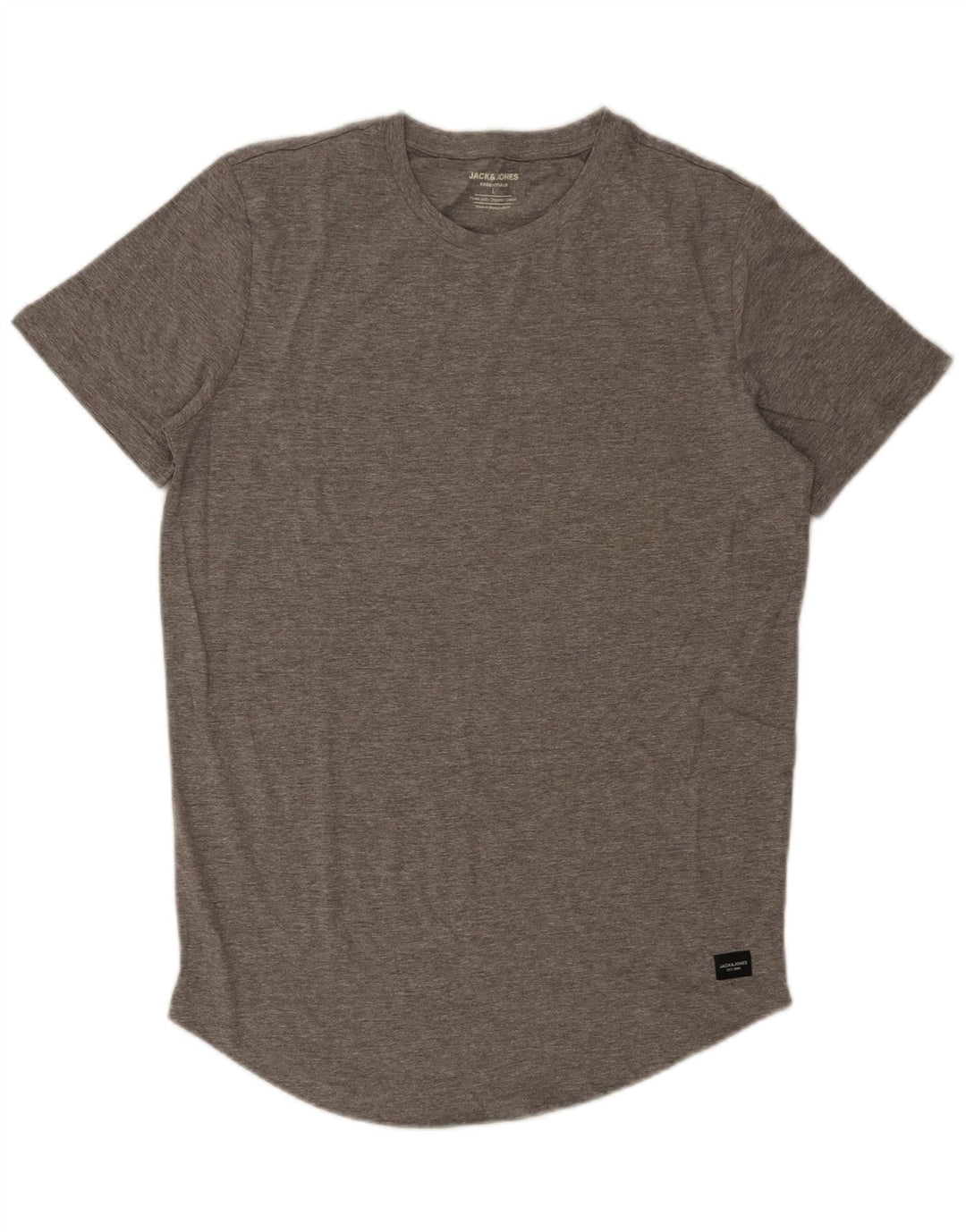 Jack & Jones Mens T-Shirt Top Large Grey Cotton