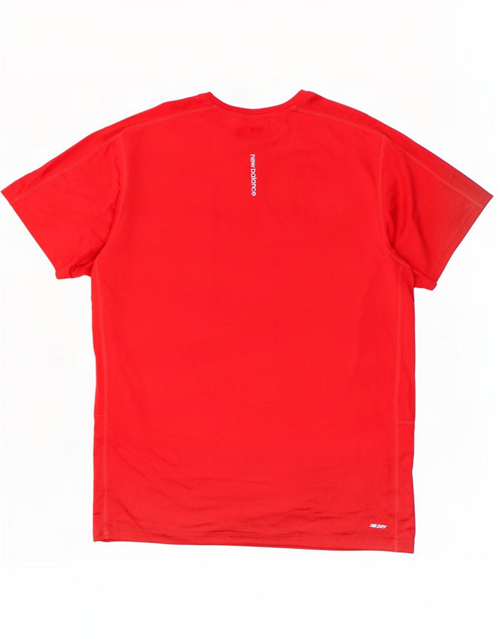 Camiseta masculina New Balance grande poliéster vermelho