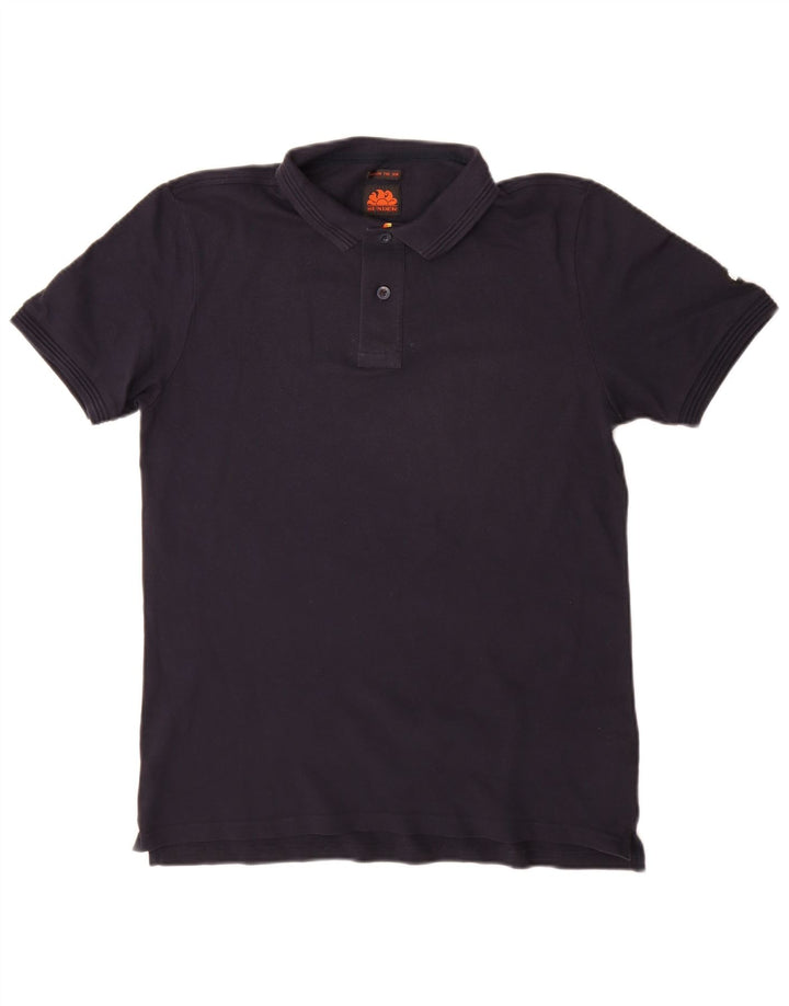 Polo da uomo Sundek in cotone blu navy medio