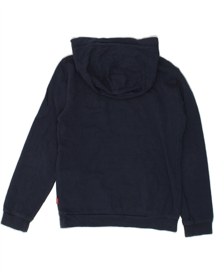 LEVI'S Boys Graphic Hoodie Jumper 9-10 Years Navy Blue Cotton Vintage Levi's and Second-Hand Levi's from Messina Hembry 