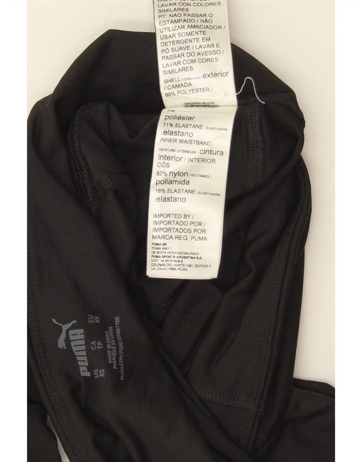 Puma Damen Leggings UK 4 XS Schwarz Polyester
