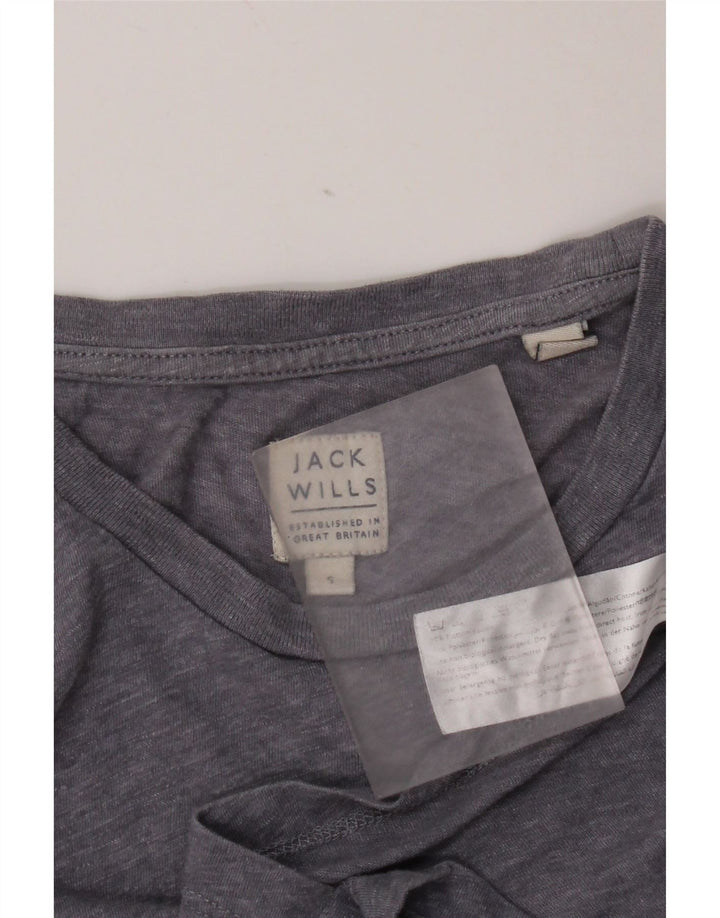 Jack Wills Herren-T-Shirt aus Baumwolle, klein, blau meliert