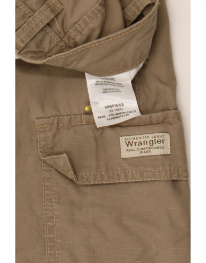 Wrangler Mens Cargo Shorts W32 Medium  Brown Cotton