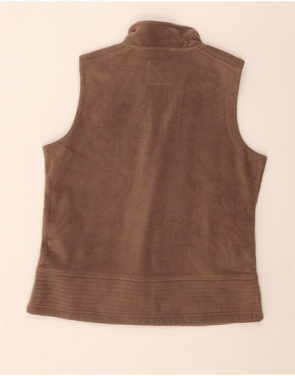 M&Co Womens Fleece Gilet UK 16 Grande Poliéster Marrom