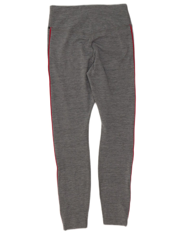 Nike Womens Dri Fit Graphic Leggings UK 10 Small Grey Polyester