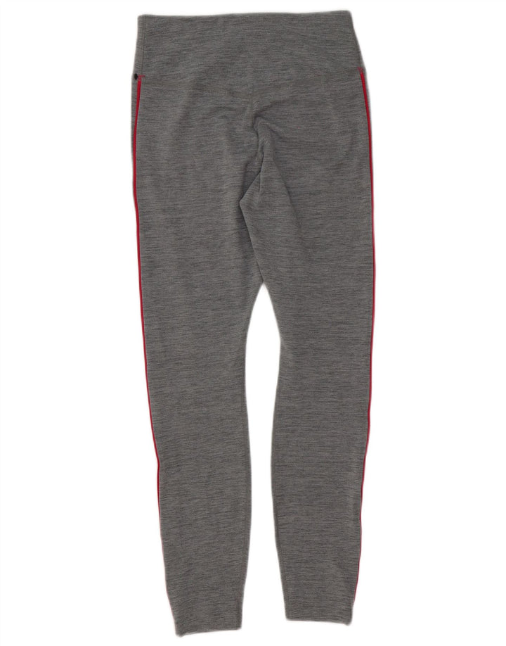 Nike Womens Dri Fit Graphic Leggings UK 10 Small Grey Polyester