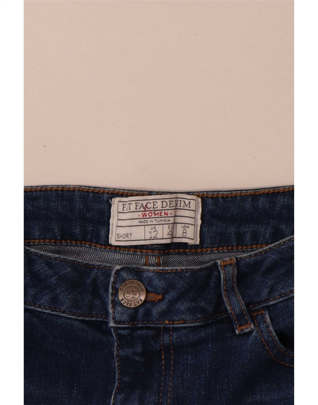 Fat Face Womens Denim Shorts UK 12 Medium W30 Blue Cotton