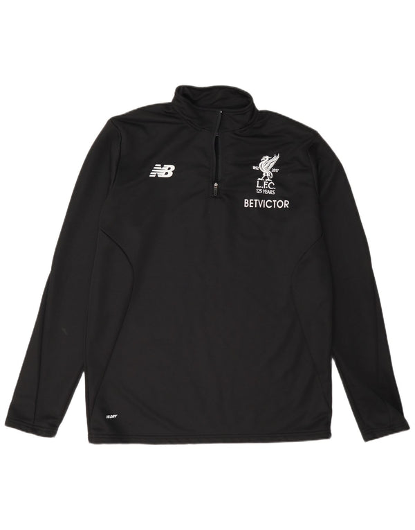 New Balance Uomo Liverpool Graphic Zip Collo Pullover Tuta Top XL Nero