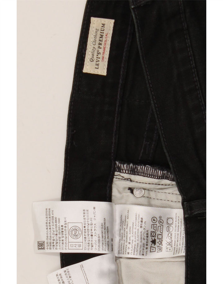 Levi's Mens Slim Jeans W31 L32 Black Cotton