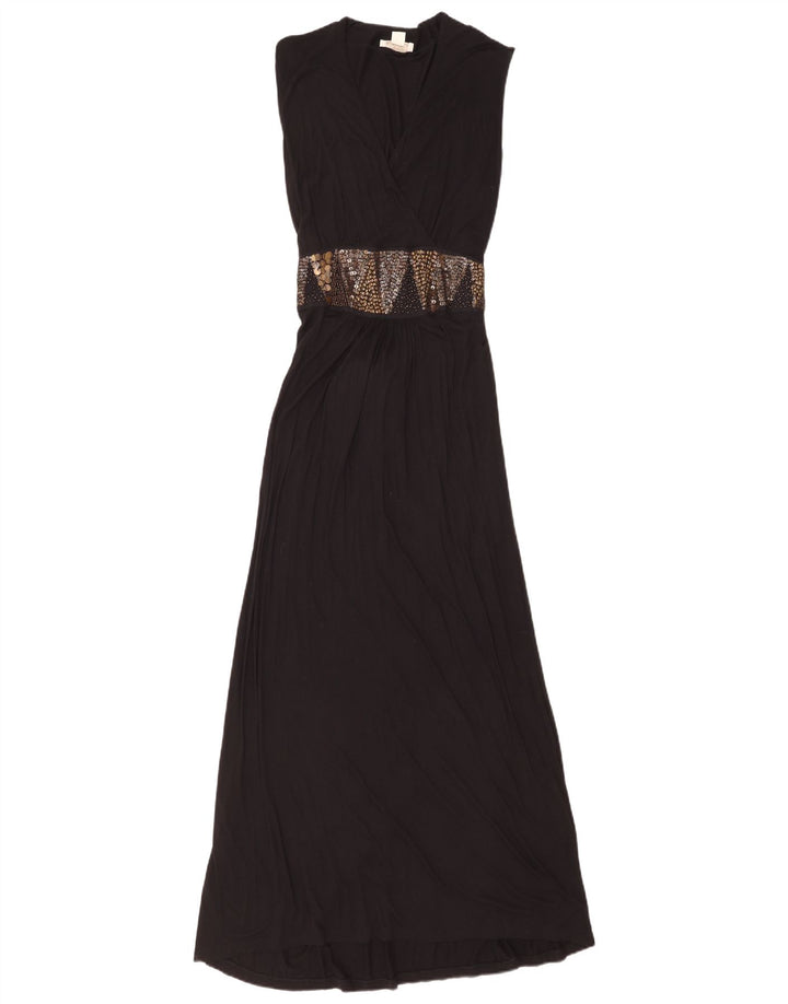 Monsoon Womens Sleeveless Maxi Dress UK 12 Medium Black