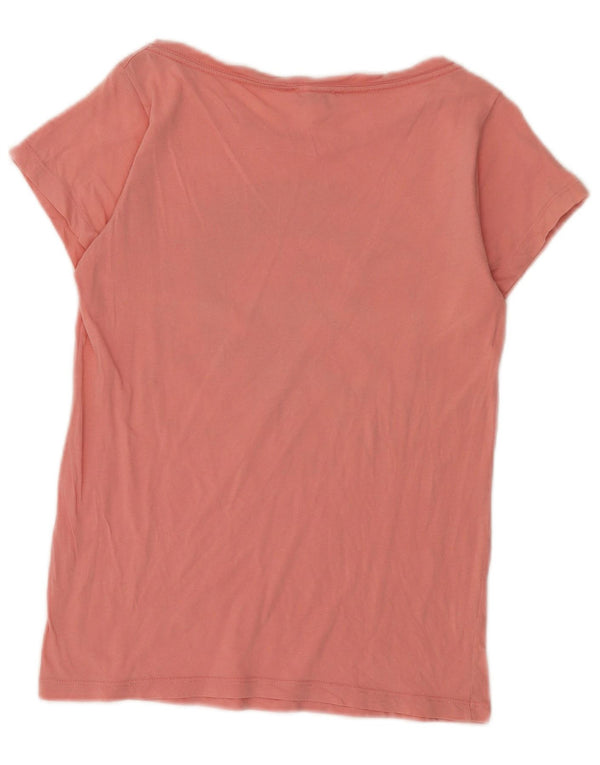 Diesel Γυναικείο γραφικό T-Shirt Top UK 10 Small Pink