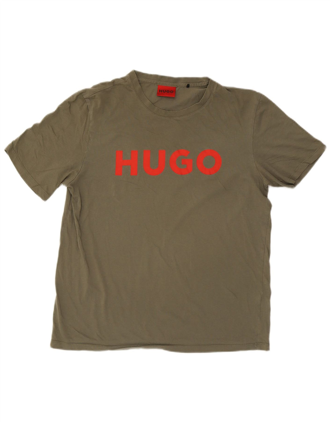 Hugo Boss Mens Graphic T-Shirt Top Large Khaki