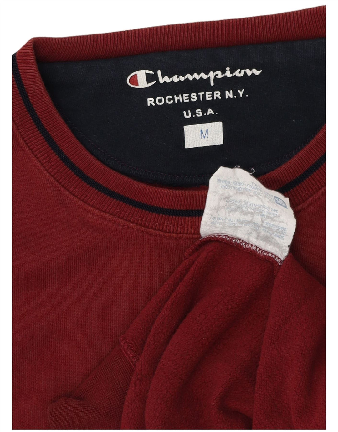 Champion Mens Sweatshirt Jumper Medium Burgundy Cotton