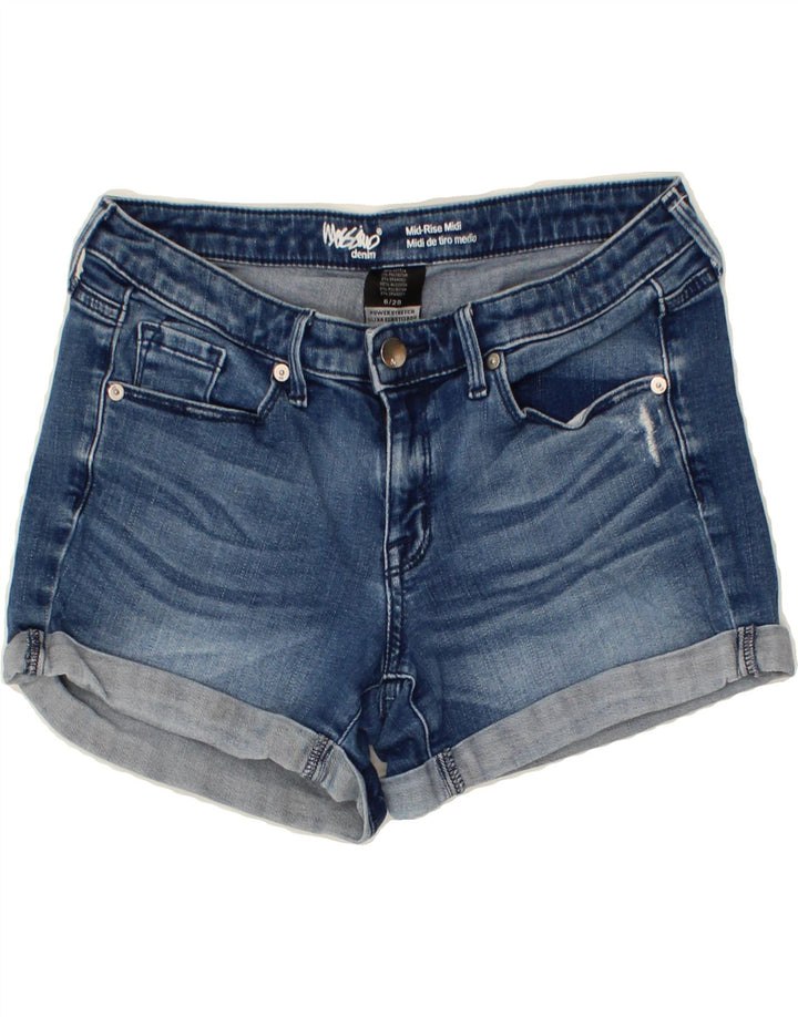 MOSSIMO Womens Mid Rise Denim Shorts US 6 Medium W28 Blue Cotton Vintage Mossimo and Second-Hand Mossimo from Messina Hembry 