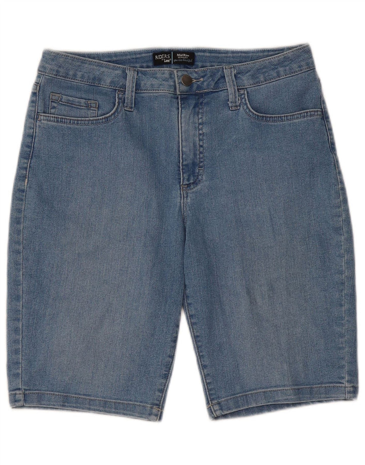 Lee Womens Riders Mid Rise Bermuda Denim Shorts W30 Medium Blue