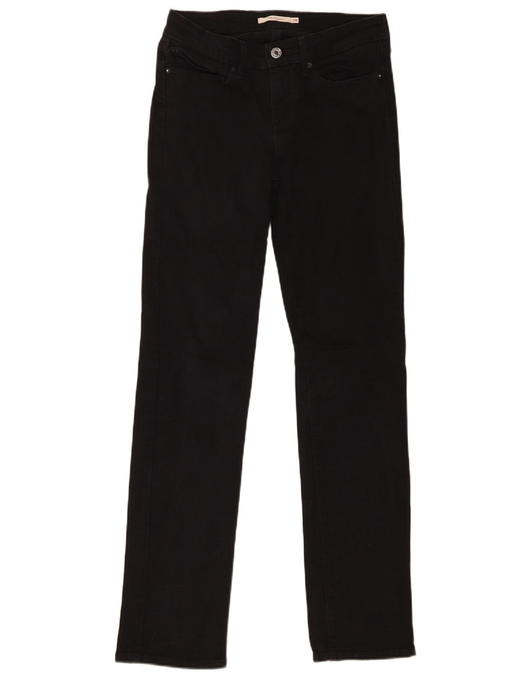 Женские прямые джинсы Levi's 714 W28 L32, черный хлопок