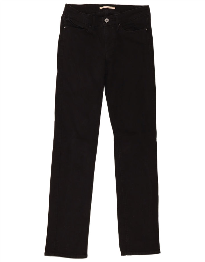 Женские прямые джинсы Levi's 714 W28 L32, черный хлопок