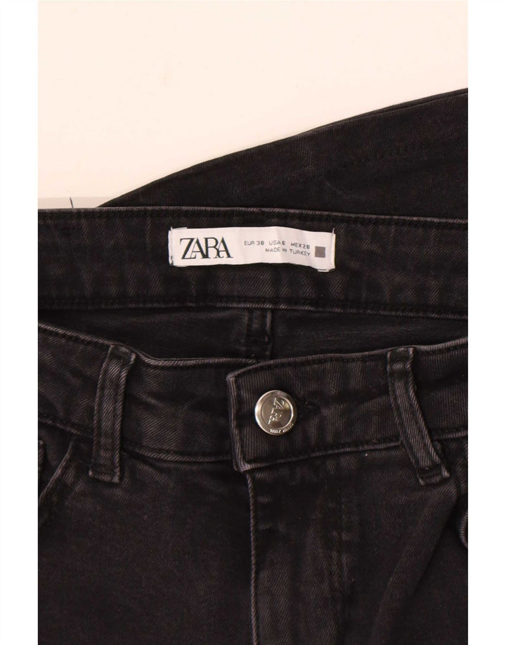 Zara Jeans Acampanados Para Mujer EU 38 Small W28 L32 Negro