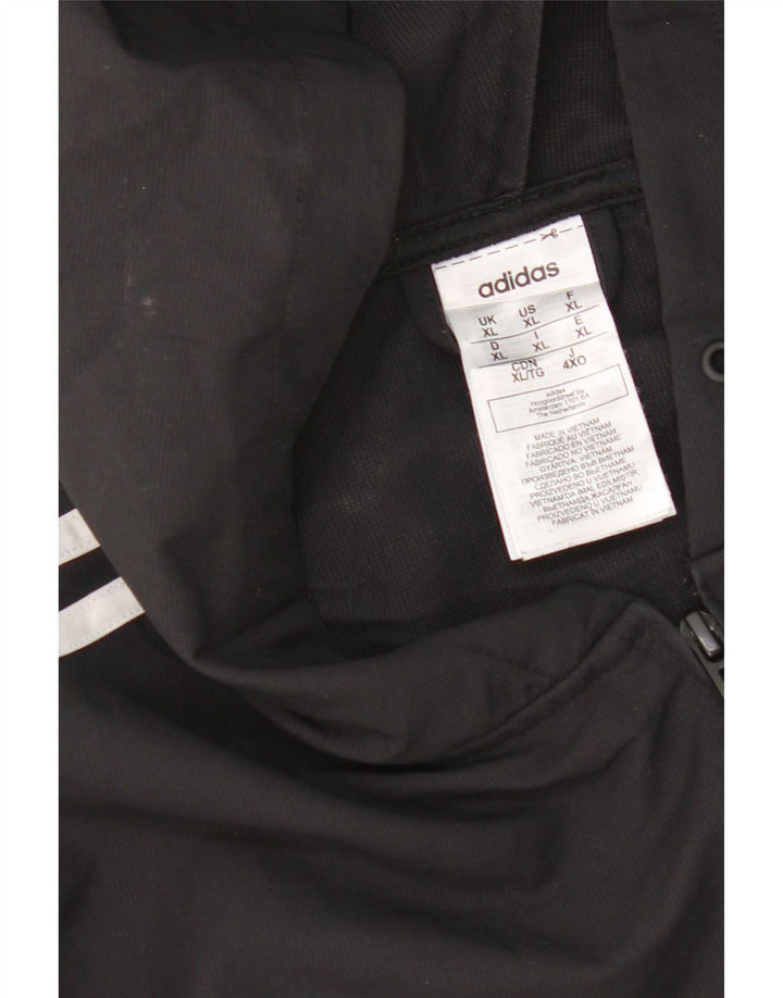 Giacca da ginnastica da uomo con cappuccio Adidas XL nera in poliestere