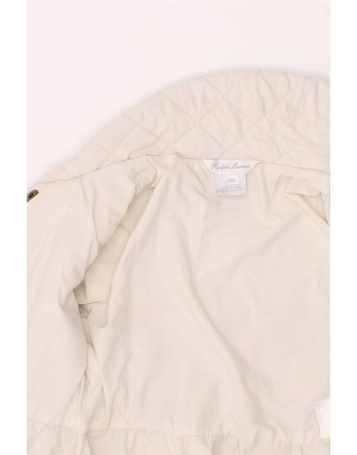 Ralph Lauren Baby Girls Quilted Jacket 18-24 Months White Polyester