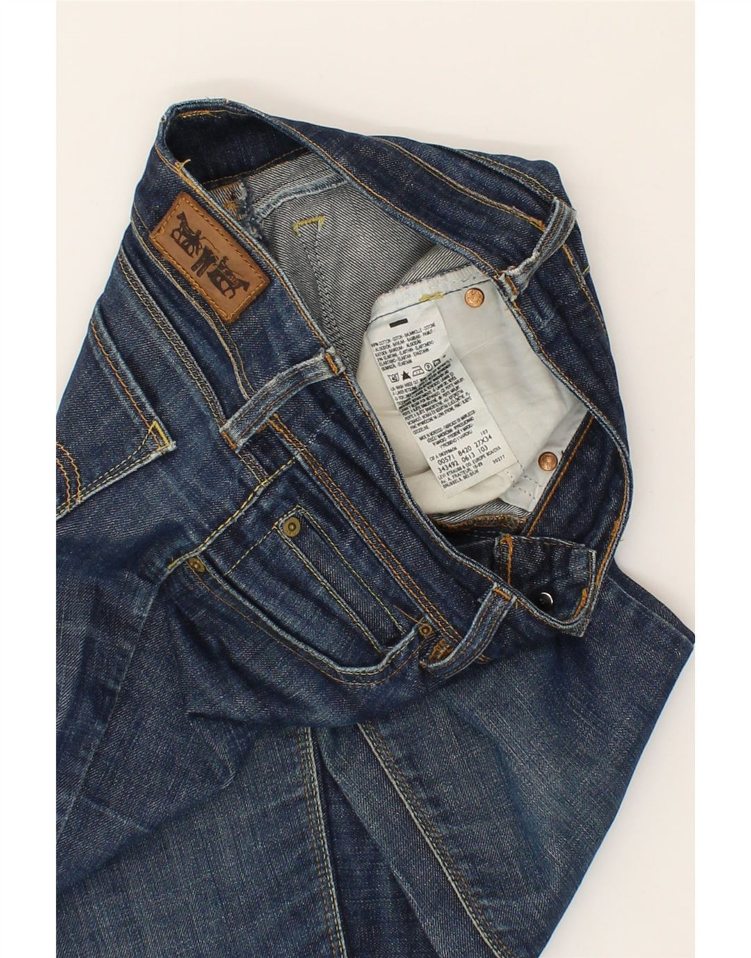 LEVI'S Womens Slim Jeans W27 L30  Blue Cotton Vintage Levi's and Second-Hand Levi's from Messina Hembry 
