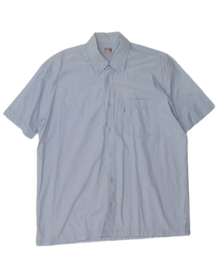 Camisa Levi's Hombre Manga Corta Algodón Azul Grande